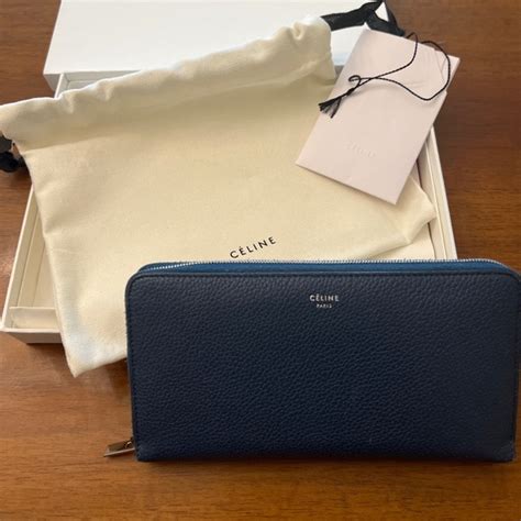 celine blue leather wallet|loewe vs celine wallet.